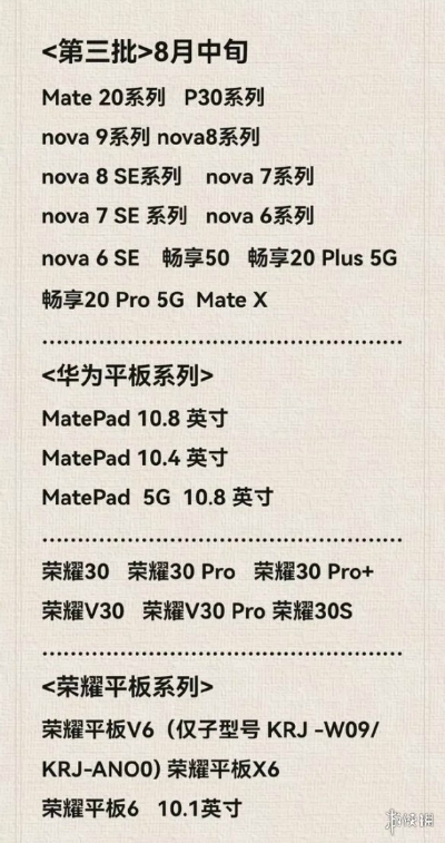 鴻蒙3.0系統(tǒng)正式版推送時間表 鴻蒙3.0各批次升級機型名單